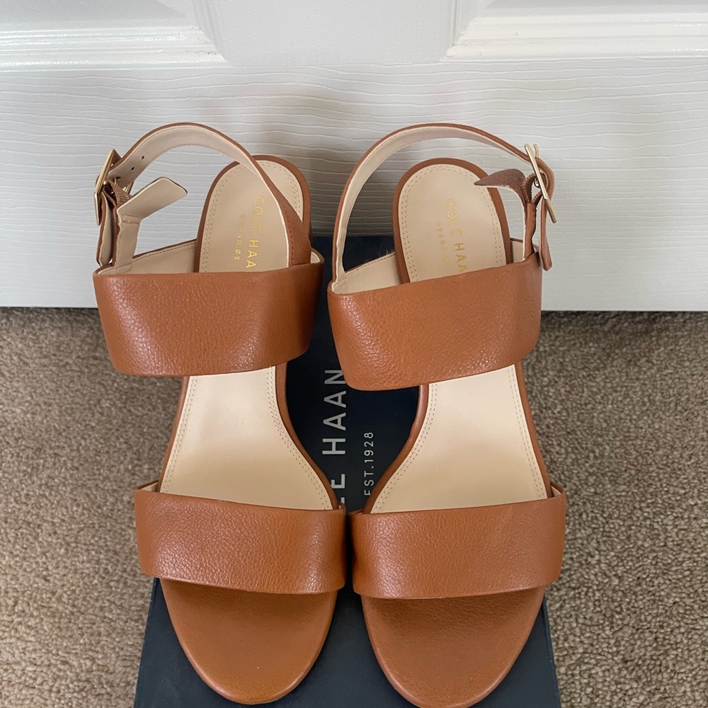 Cole Haan Tan Sandals with Modern Design